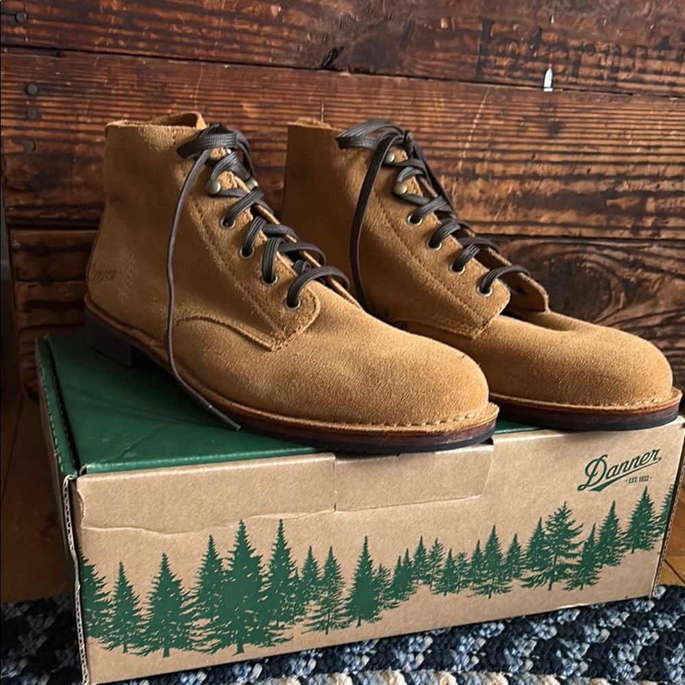 Danner Tan Heritage Boots Ankle High Suede
